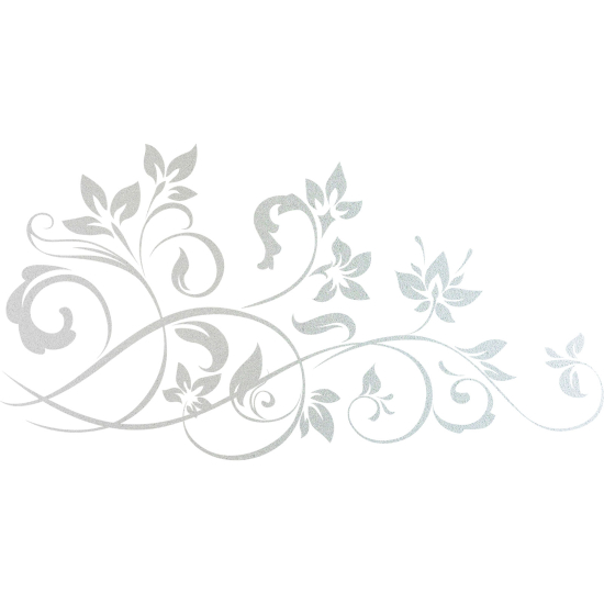 Frosted Window Glass Sticker - Floral composition