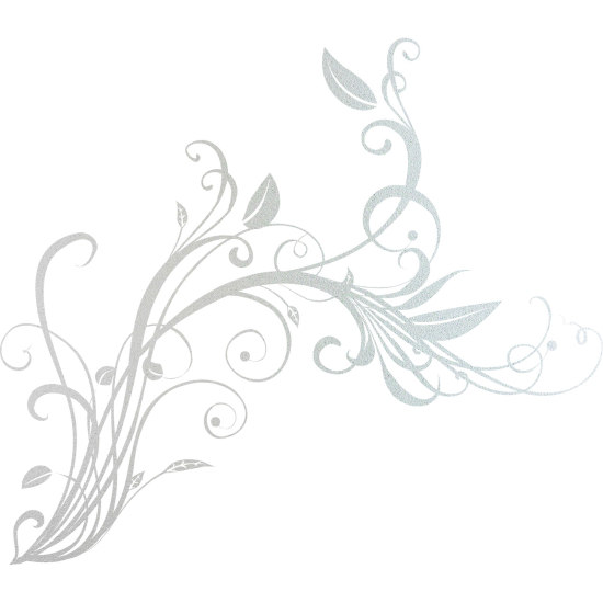 Frosted Window Glass Sticker - Floral composition