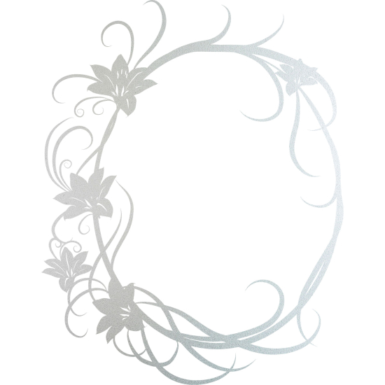 Frosted Window Glass Sticker - Floral composition