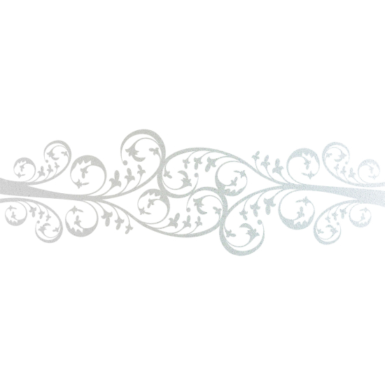 Frosted Window Glass Sticker - Floral frieze