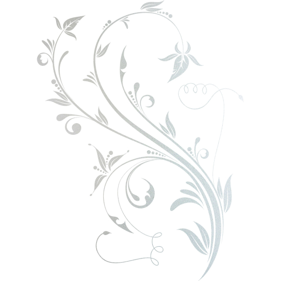 Frosted Window Glass Sticker - Flowers