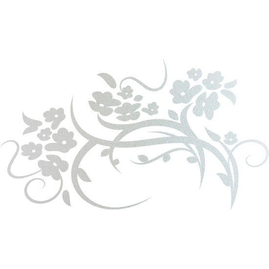 Frosted Window Glass Sticker - Flowers