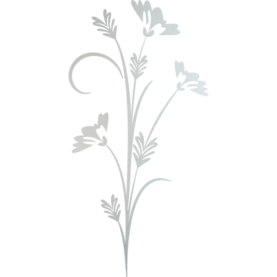 Frosted Window Glass Sticker - Flowers