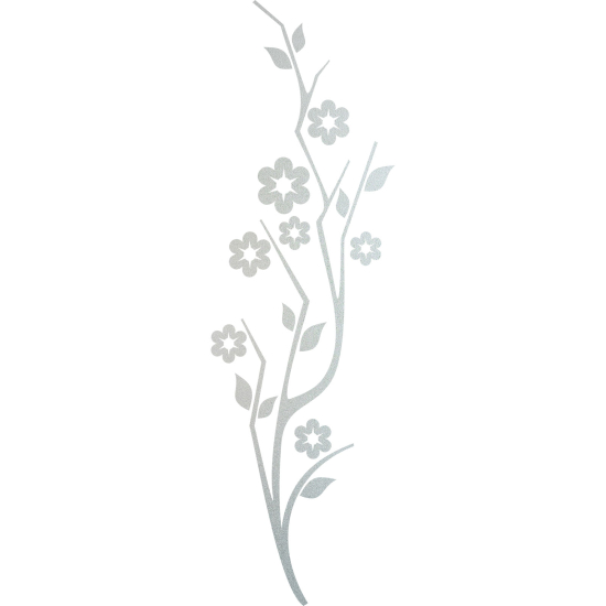 Frosted Window Glass Sticker - Flowers