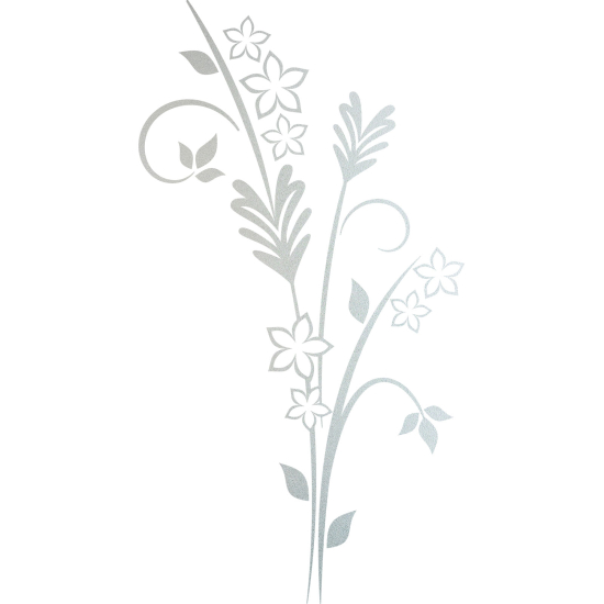 Frosted Window Glass Sticker - Flowers