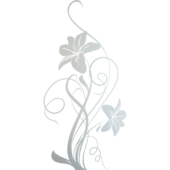 Frosted Window Glass Sticker - Flowers