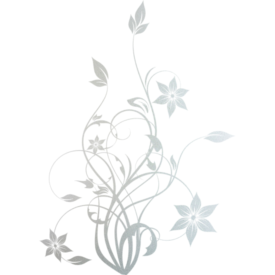 Frosted Window Glass Sticker - Flowers