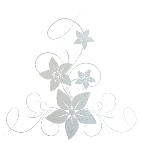 Frosted Window Glass Sticker - Flowers