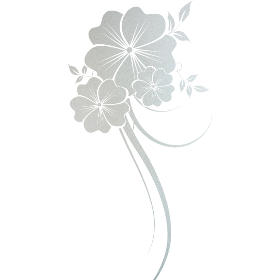 Frosted Window Glass Sticker - Flowers