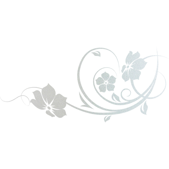 Frosted Window Glass Sticker - Flowers