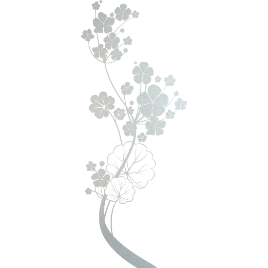 Frosted Window Glass Sticker - Flowers