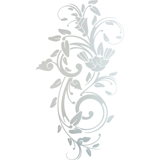 Frosted Window Glass Sticker - Flowers