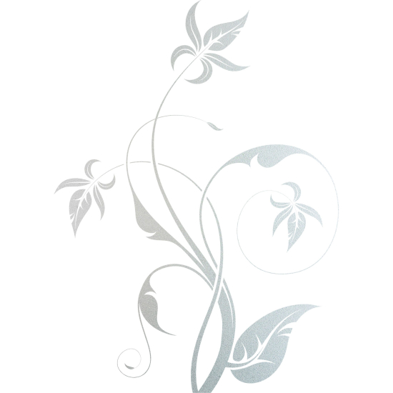 Frosted Window Glass Sticker - Flowers