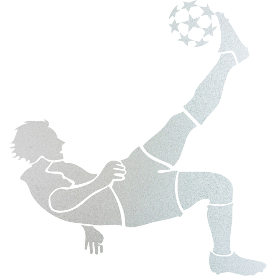 Frosted Window Glass Sticker - Footballer