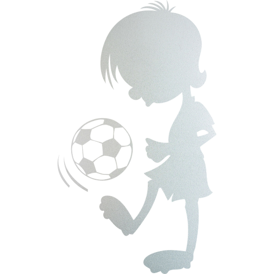 Frosted Window Glass Sticker - Footballer