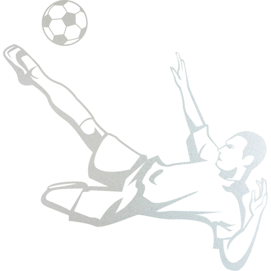 Frosted Window Glass Sticker - Footballer