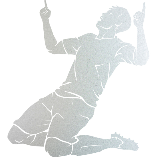 Frosted Window Glass Sticker - Footballer