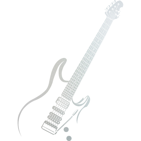 Frosted Window Glass Sticker - Guitar