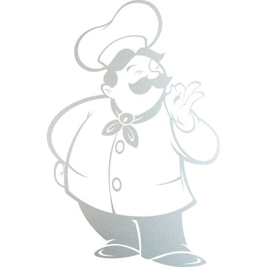 Frosted Window Glass Sticker - Head Chef