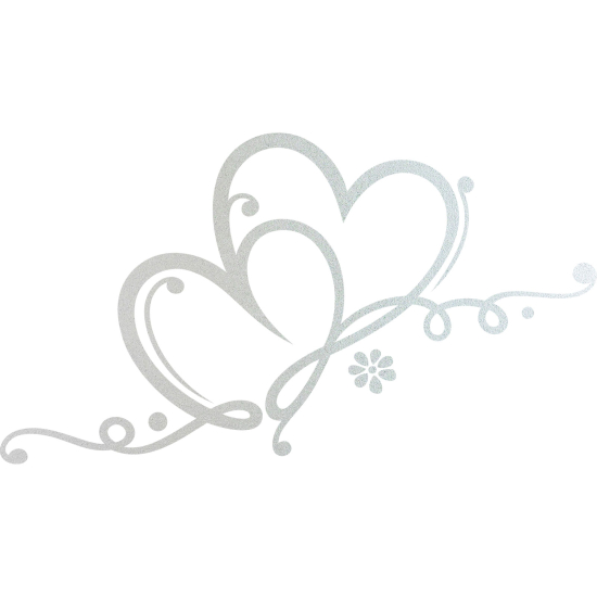 Frosted Window Glass Sticker - Hearts