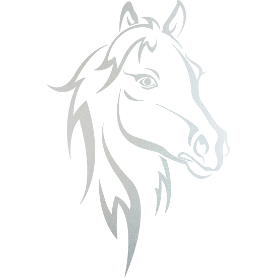 Frosted Window Glass Sticker - Horse head