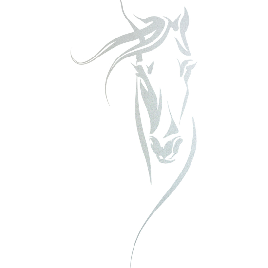 Frosted Window Glass Sticker - Horse head