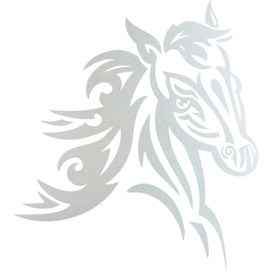 Frosted Window Glass Sticker - Horse head