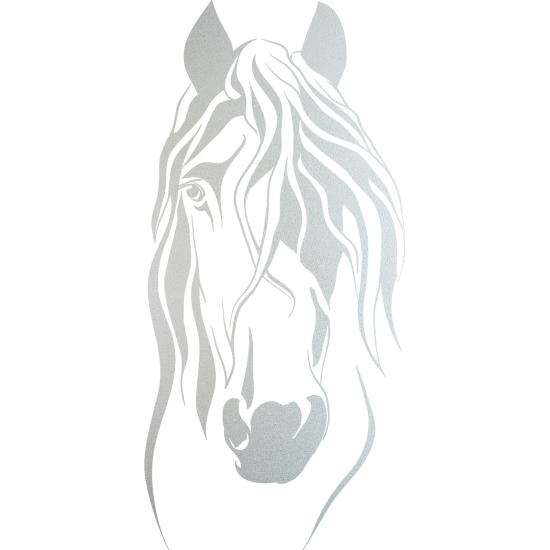 Frosted Window Glass Sticker - Horse head