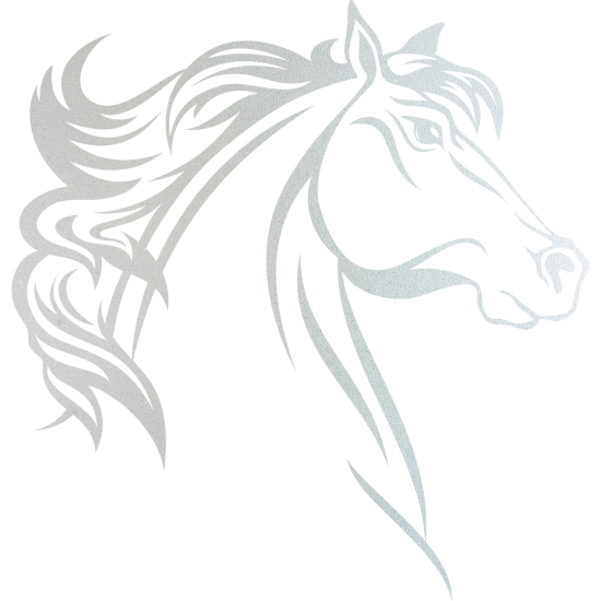 Frosted Window Glass Sticker - Horse head