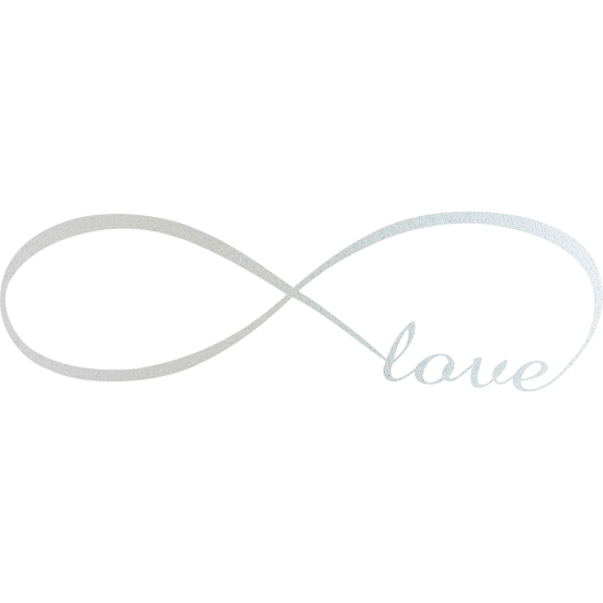 Frosted Window Glass Sticker - Infinite love