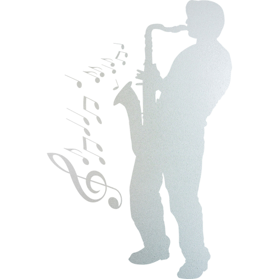 Frosted Window Glass Sticker - Jazzman