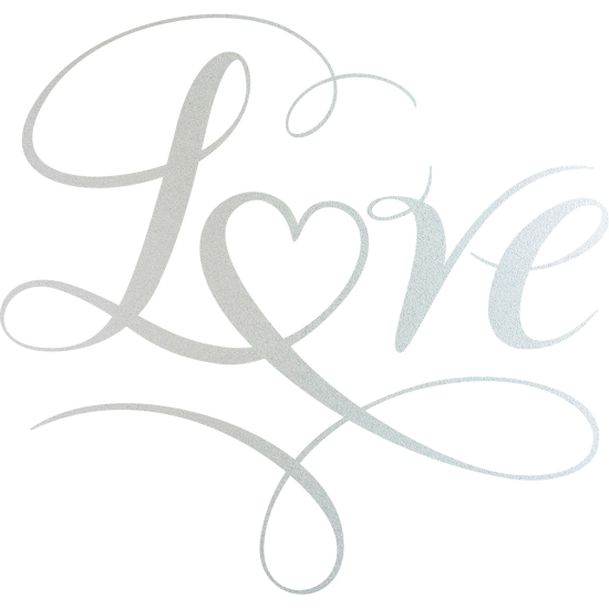 Frosted Window Glass Sticker - Love