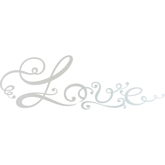 Frosted Window Glass Sticker - Love