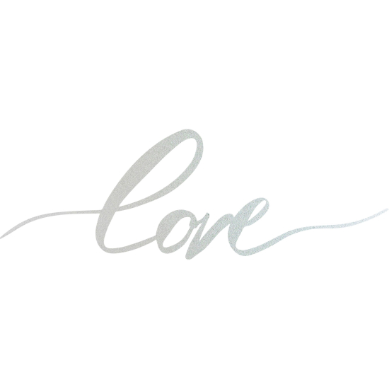 Frosted Window Glass Sticker - Love