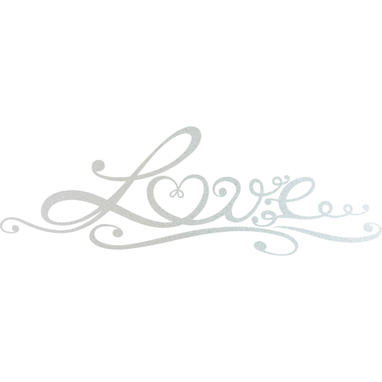 Frosted Window Glass Sticker - Love Headboard