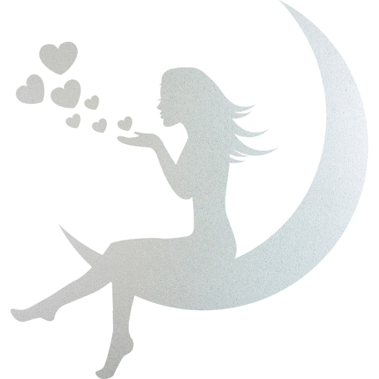 Frosted Window Glass Sticker - Moon Fairy