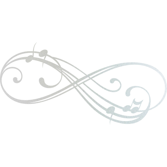 Frosted Window Glass Sticker - Music notes