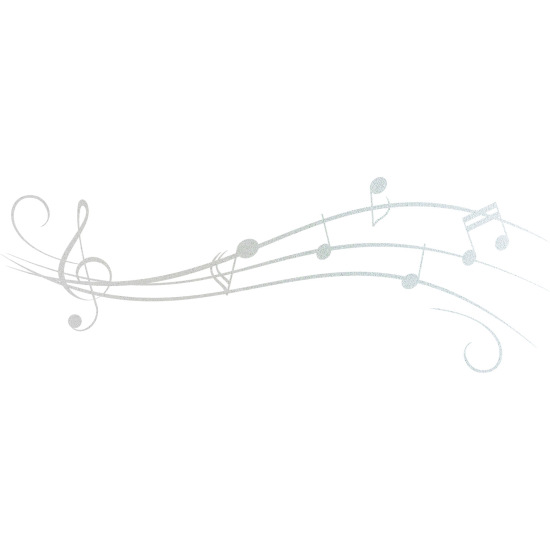 Frosted Window Glass Sticker - Musical staff