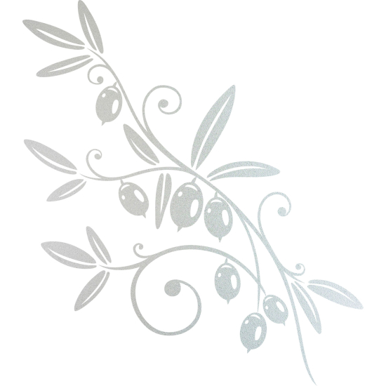 Frosted Window Glass Sticker - Olive branch