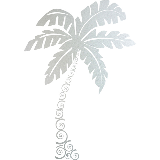 Frosted Window Glass Sticker - Palm Tree