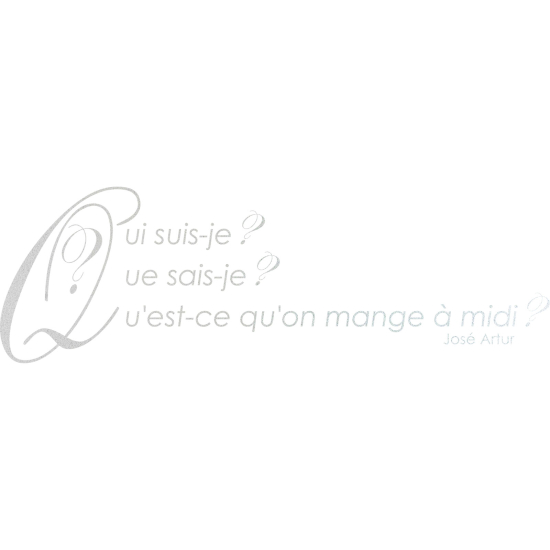 Frosted Window Glass Sticker - Quote José Artur