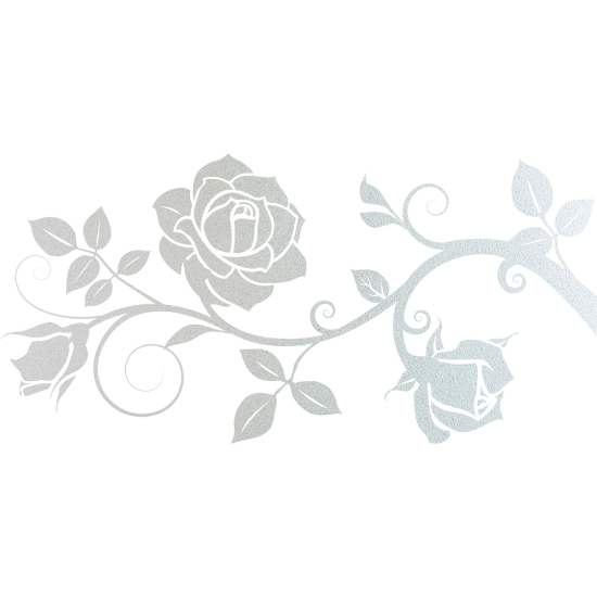 Frosted Window Glass Sticker - Rose