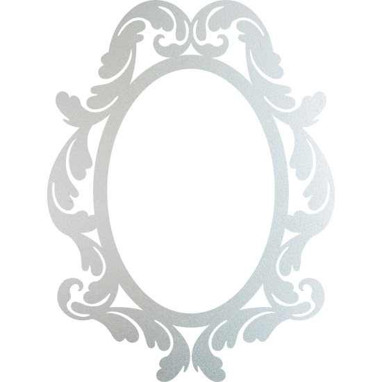 Frosted Window Glass Sticker - Round frame