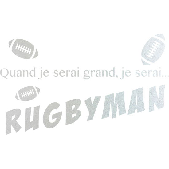 Frosted Window Glass Sticker - Rugby Player Quote