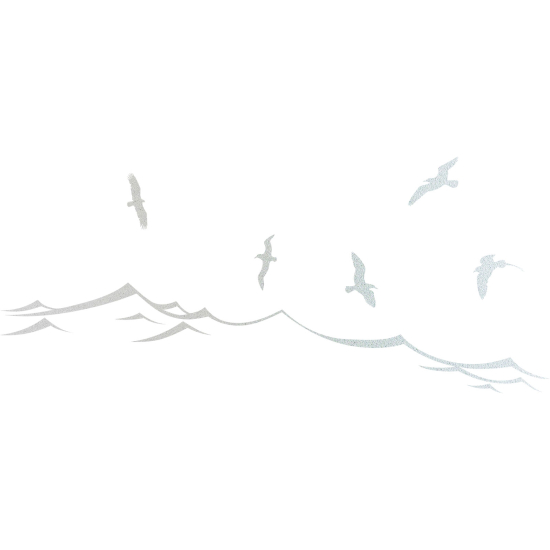 Frosted Window Glass Sticker - Sea Birds