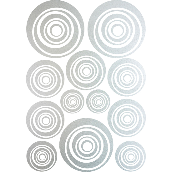 Frosted Window Glass Sticker - Set Of 12 Circles