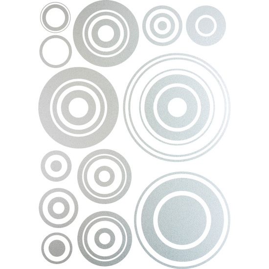 Frosted Window Glass Sticker - Set Of 13 Circles