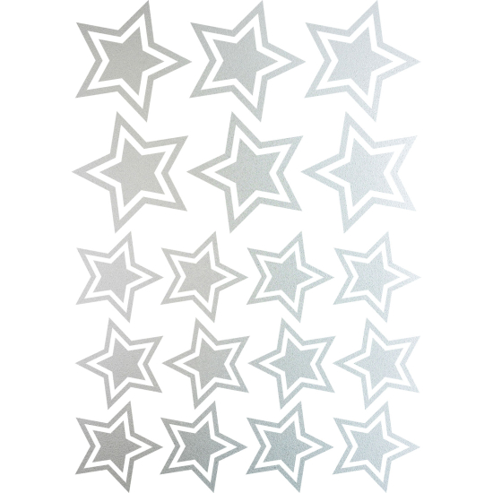 Frosted Window Glass Sticker - Set Of 18 Stars