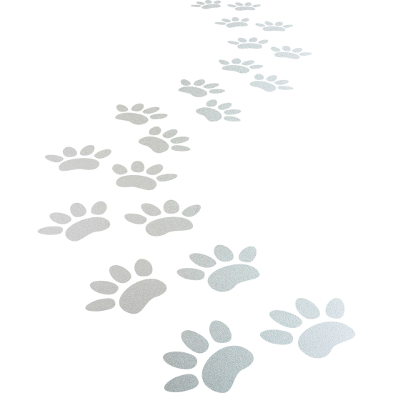 Frosted Window Glass Sticker - Set Of 20 Cat Tracks