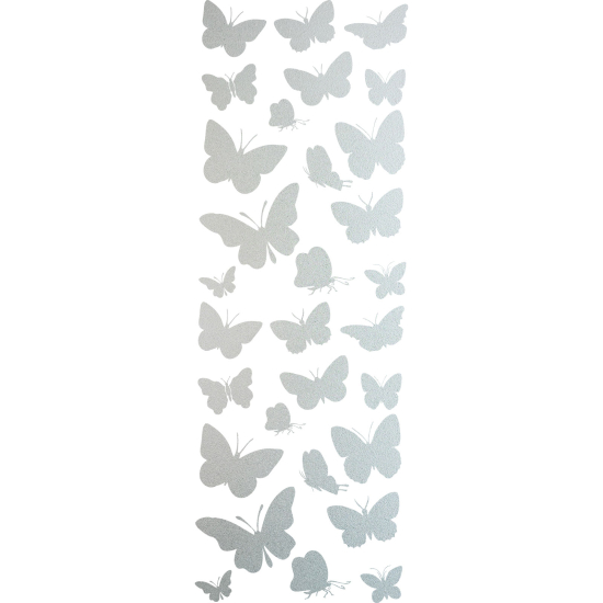 Frosted Window Glass Sticker - Set Of 30 Butterflies